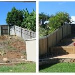 Garden retaining wall planted