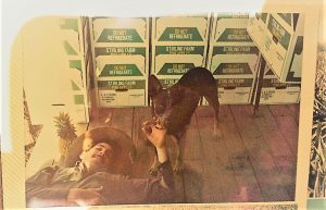 William with his dog Boss on the family farm