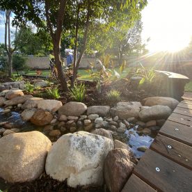 stream water feature garden restoration